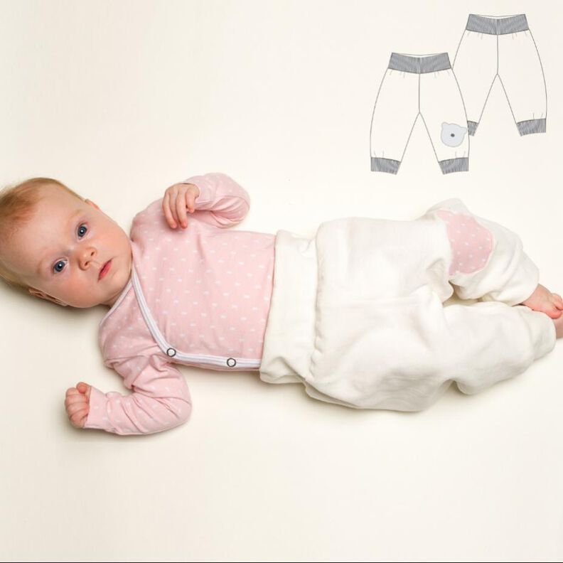 BEBE Baby Hose Strampler für Junge + Mädchen Schnittmuster image number 1