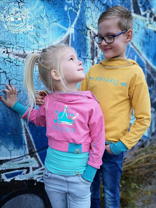 *Mini Cool Queen/King* Shirt, Hoodie, runde Säume, Vokuhila image number 6