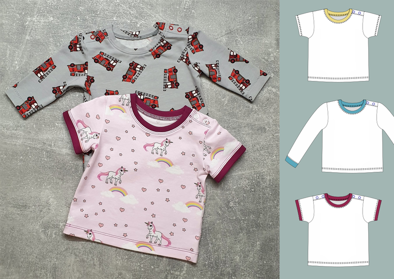 Fin – Babyshirt aus Jersey mit Knopfleisten Gr. 44–98 A4+A0 image number 10
