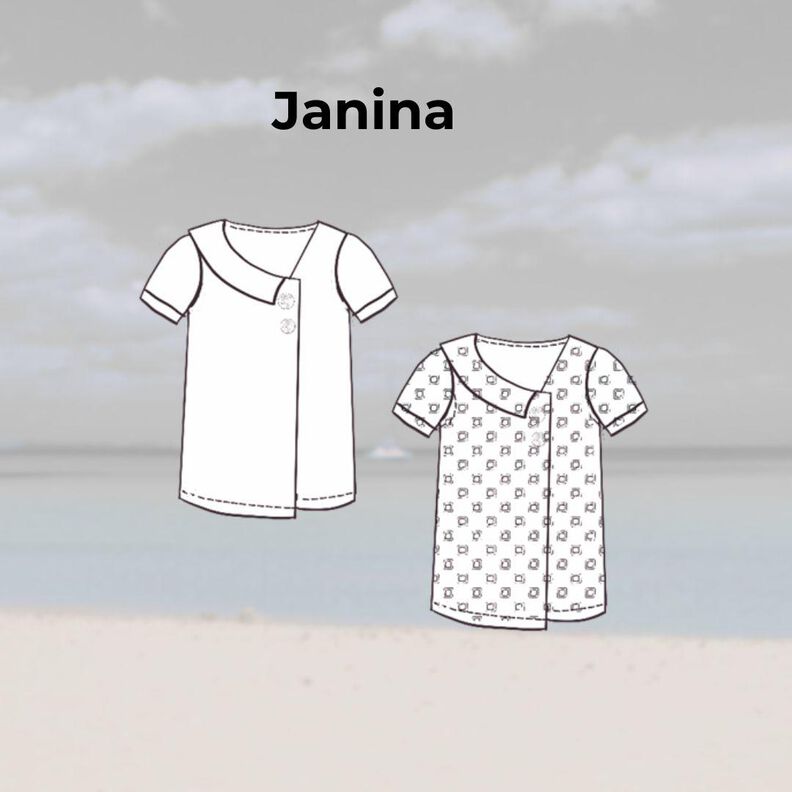 Schnittmuster Bluse Janina | kurzarm mit Kragen | Musselin image number 6
