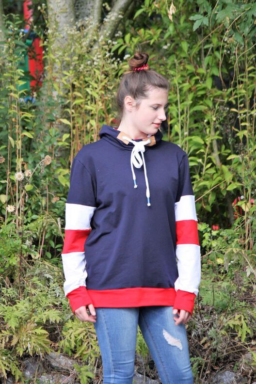 Schnittmuster Hoodie, Sweatshirt, "JEAN", Gr. 158 - 46 image number 8