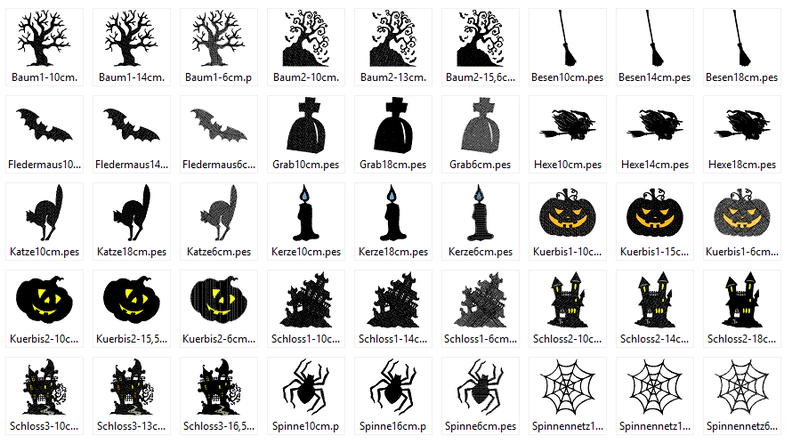 Halloween Silhouette Stickdatei image number 2