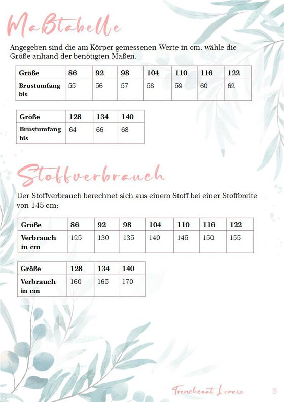 Schnittmuster Trenchcoat Leonie inkl. Beamerdatei image number 2
