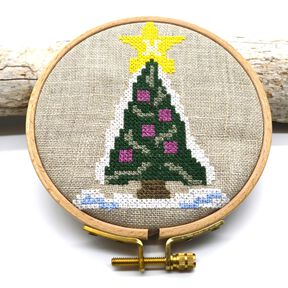 Stickdatei Weihnachtsbaum Kreuzstich Winter