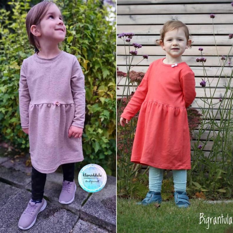 Kinder Jersey Kleid mit gekräuseltem Rock GAUN ♥ Gr. 98-164 image number 9