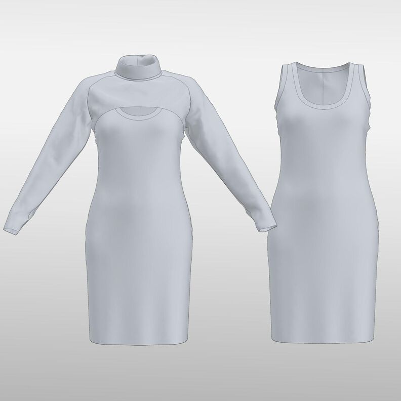Serena – Croptop-Etui- Kleid 32-52 image number 4