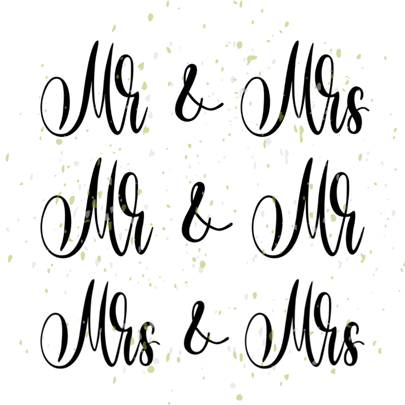 Hochzeit Schriftzug Mr & Mrs Plotterdatei | DIY Hunger image number 1