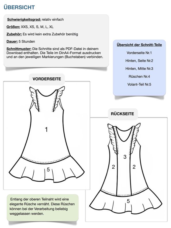 Kleid Valentina Nähanleitung und Schnittmuster (XXS-XL) image number 8