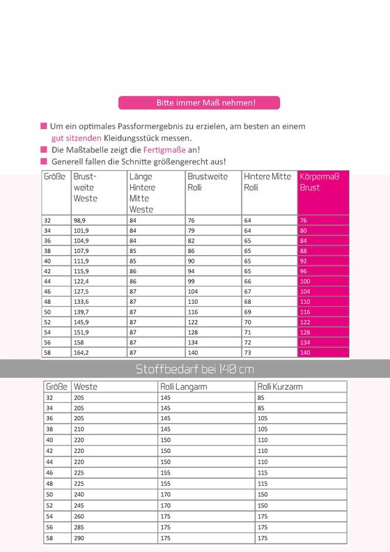 Ebook Set ALDA Weste & Rolli Damen Gr.32-58- PDF Datei in A4 image number 2