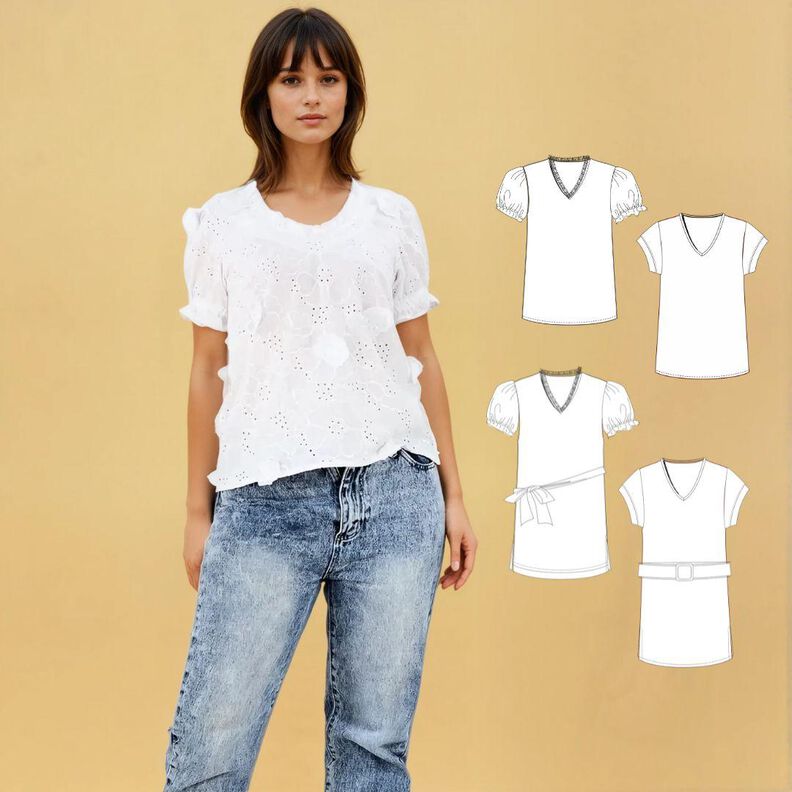 Shirtbluse Lissy Gr. 34-54 Schnittmuster Beamer-Datei image number 6
