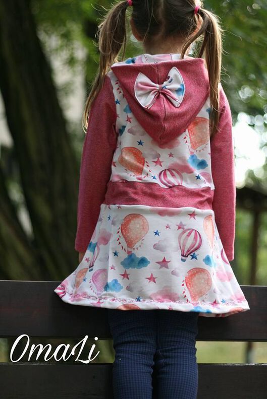 Hoodie Tunika Kleid ZOE 74 - 164 eBook Schnittmuster image number 10