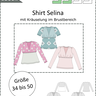 Selina Shirt mit Kräuselungen V-Ausschnitt BU 80-116, A4+A0 thumbnail number 3