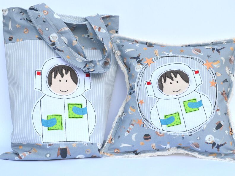 Stickdatei Astronaut doodle13x18cm 4erSET image number 5