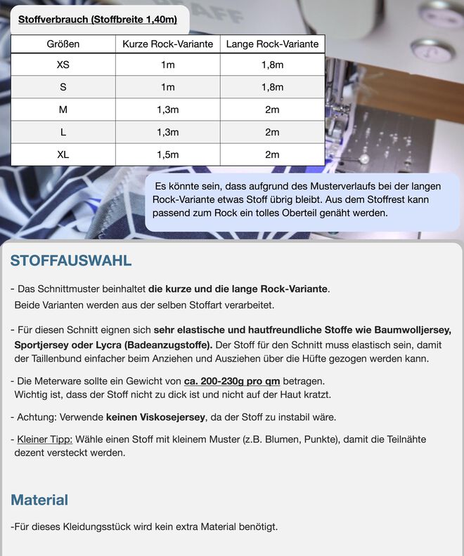 Rock #Amaya Nähanleitung und Schnittmuster (XS-XL) image number 8