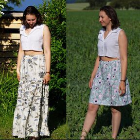 Boho Rock nähen ohne Schnittmuster Maxirock