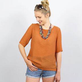 FRAU YOKO - kurze Bluse mit Kellerfalte XS-XXL