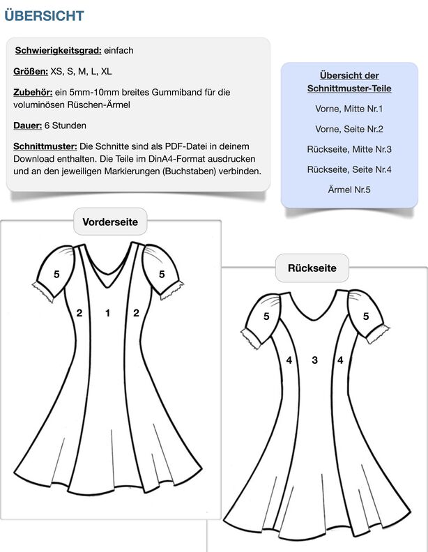 Kleid #Noemi Nähanleitung und Schnittmuster (XS-XL) image number 9