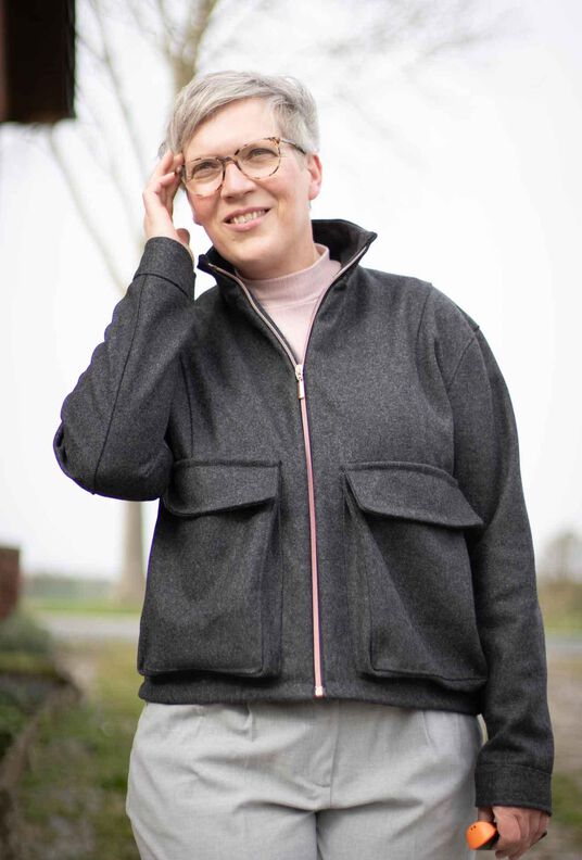 Boxy Jacke im Worker Style JACAREI (34-56) image number 2
