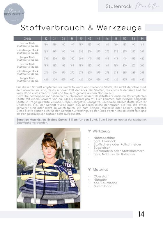 Stufenrock Damen - eBook Schnittmuster - 32-54 - #137 image number 5