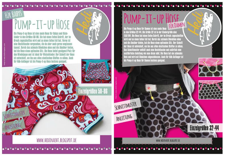 Set: Pump-it-up Hose Baby und Damen  image number 1