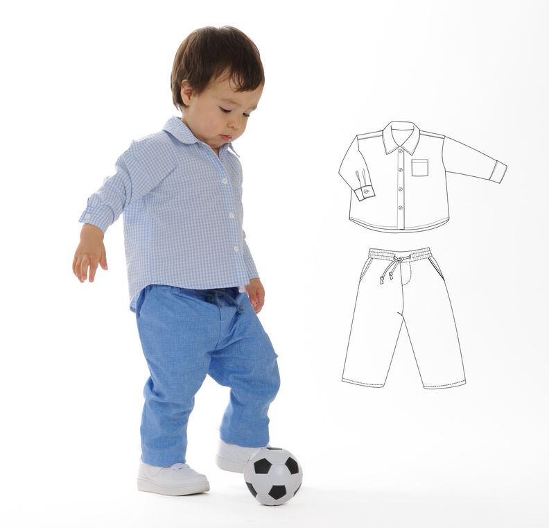 TOM Hemd und NOAH Hose Schnittmuster Baby-Kinder Set image number 11