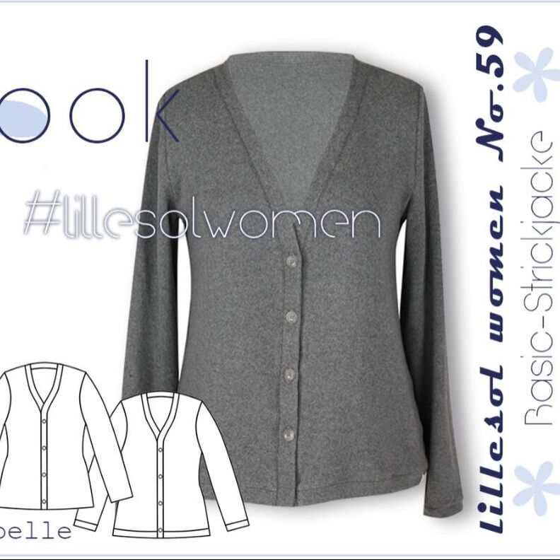 Ebook / Schnittmuster lillesol women No.59 Basic-Strickjacke image number 1