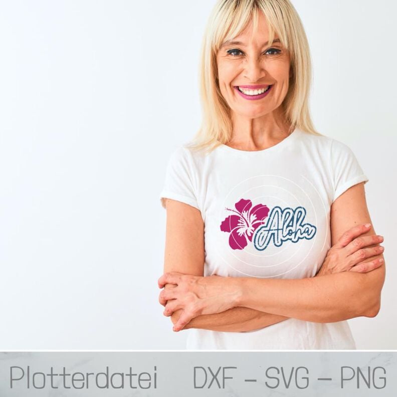 Plotterdatei - Aloha Blüten - SVG, DXF, PNG image number 1