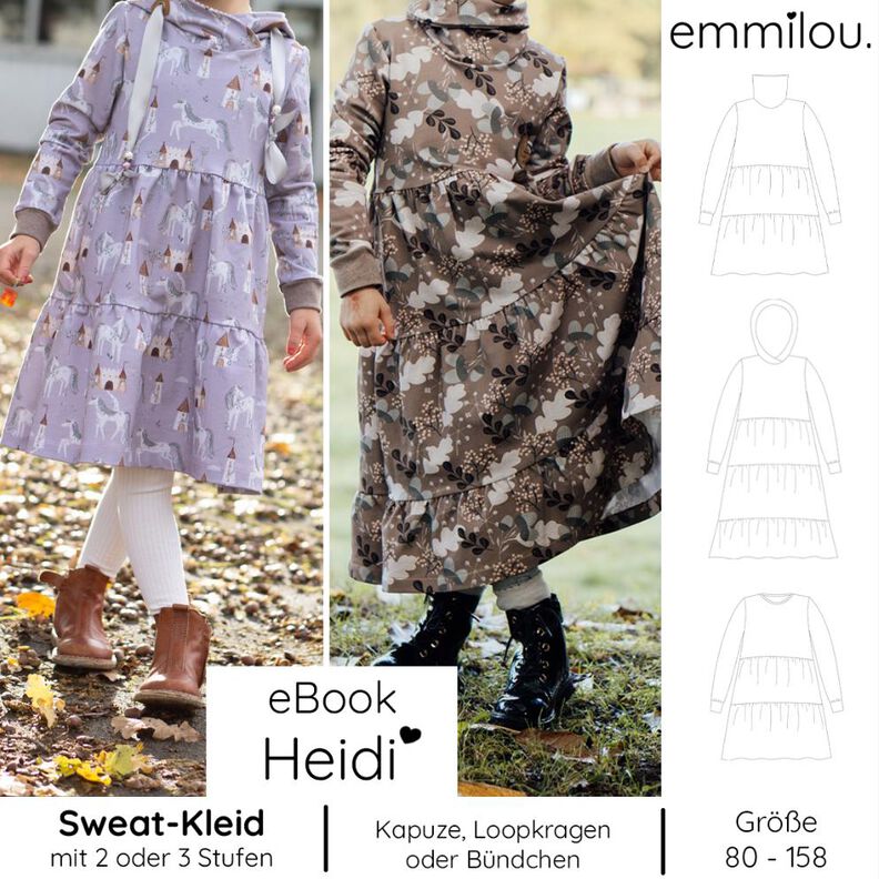 eBook "Heidi" Größe 80-158 Schnittmuster & Nähanleitung image number 1