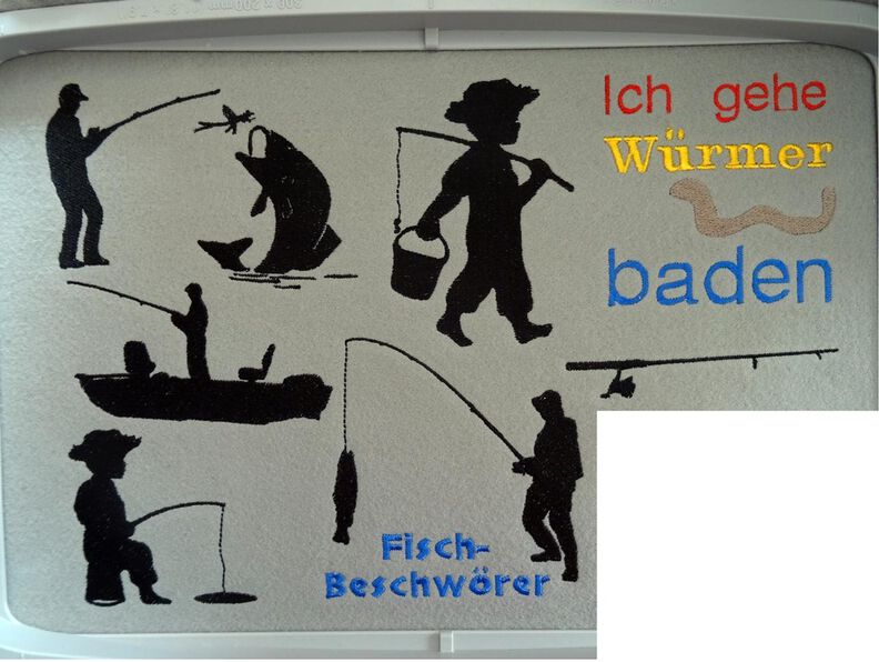 Stickdatei Angel Angler Angeln Fisch image number 5