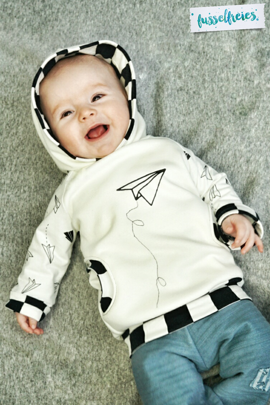 Babyhoodie/Kapuzenpullover Gr. 56-98 image number 3