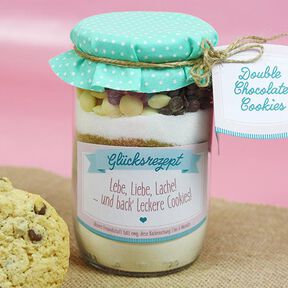 Backmischung Cookies im Glas (Rezept und Druckvorlage)