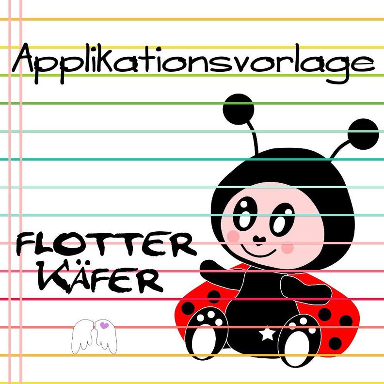 Flotter Käfer Applikationsvorlage image number 1