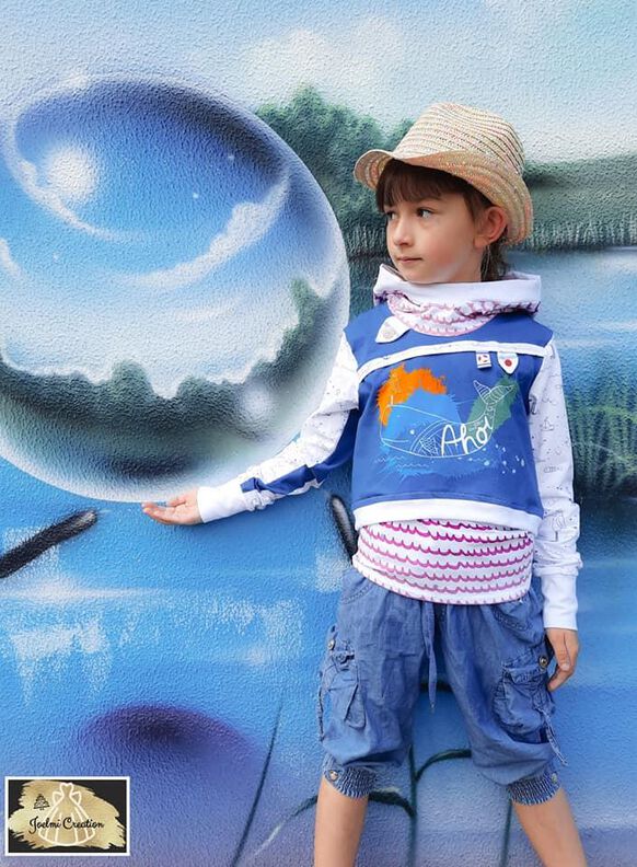 COLD CROP kurz-Hoodie mit Shirt Gr. 98 - 164 image number 7