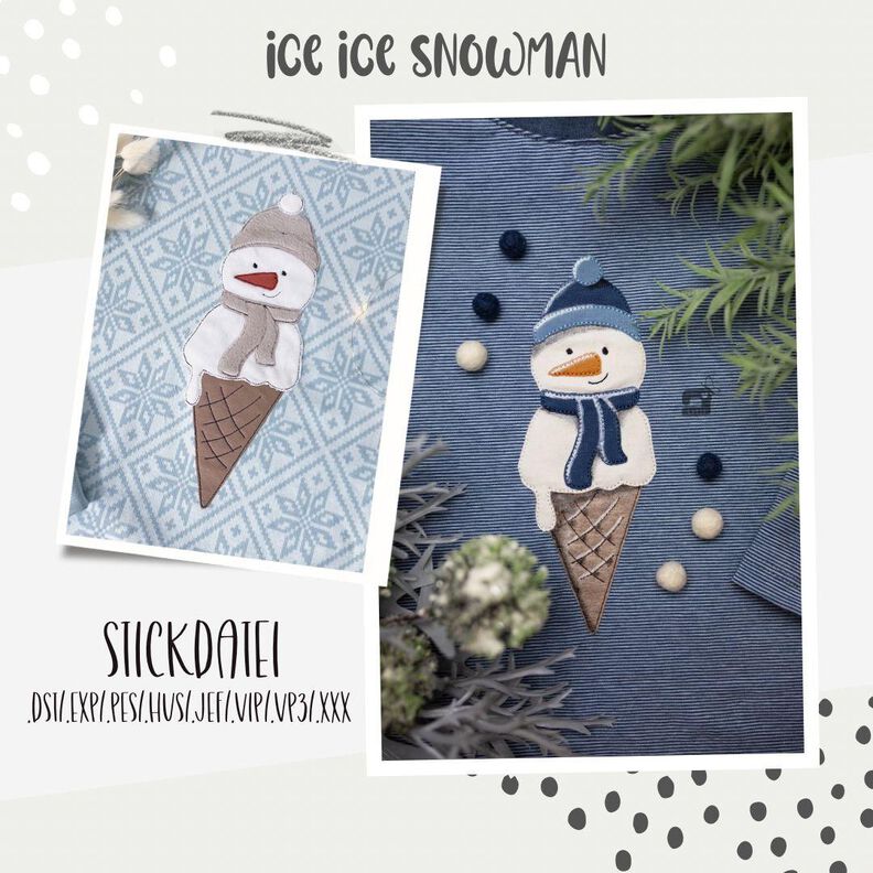  STICKDATEI „ICE ICE SNOWMAN“ image number 1