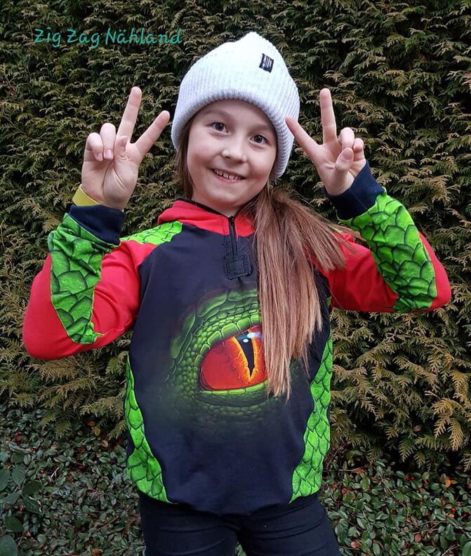 Raglan-Hoodie Fjonn Gr. 80-170 image number 4