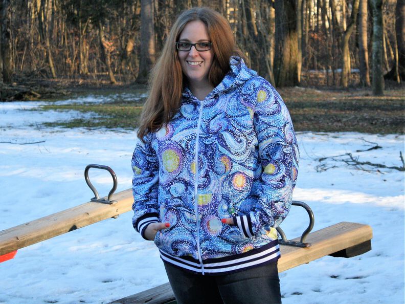 Hoodie, Sweat Jacke (XXS-5XL)  CACTUS Unisex Schnittmuster image number 5