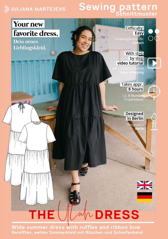Schnittmuster nach Maß für ein Sommerkleid mit Raffung image number 8