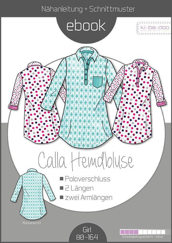 Ebook/Nähanleitung Hemdblus Bluse CALLA Kinder Gr. 80-164 image number 1
