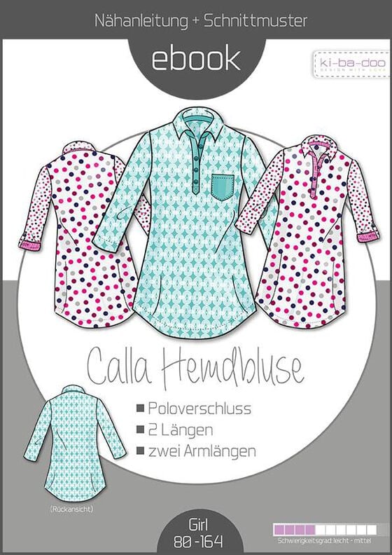 Ebook/Nähanleitung Hemdblus Bluse CALLA Kinder Gr. 80-164 image number 1