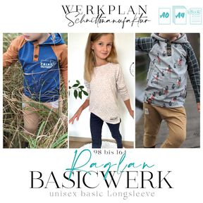 Raglan BasicWERK | 98 bis 164 | Unisex Longsleeve | A4 & A0