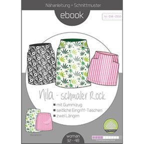 Ebook/Nähanleitung schmaler Rock Nila, Gr. 32-48