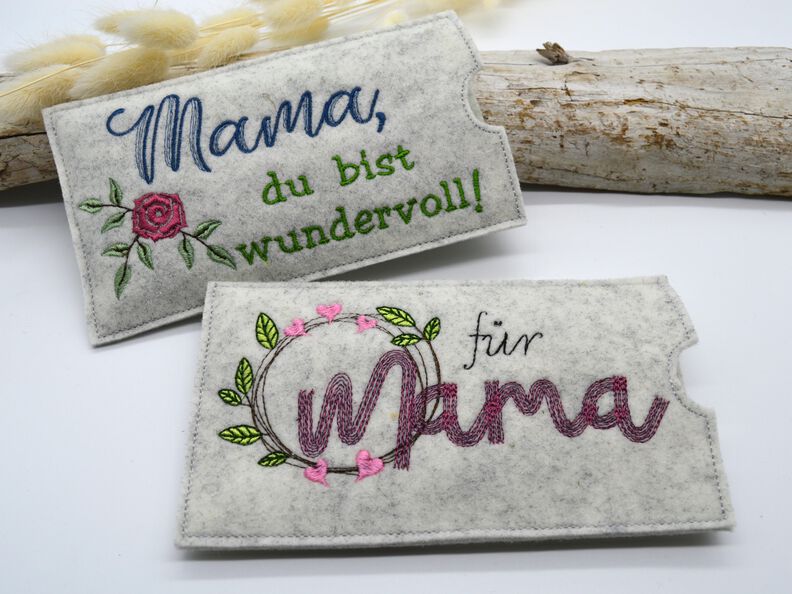 Stickdatei Schokohülle Muttertag SET Mama Mutti image number 2