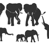 Elefant Stickdatei Silhouetten thumbnail number 3