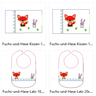 Stickdatei Fuchs mit Hase Kissen / Lätzchen SET ITH thumbnail number 8