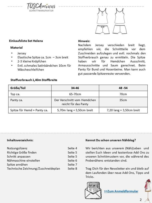 Unterwäsche Helena Gr. 34-54 Schnittmuster image number 9