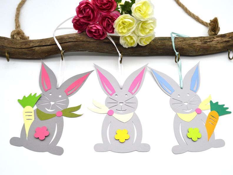 Plotterdatei Hase Osterhase SET Frühling image number 8