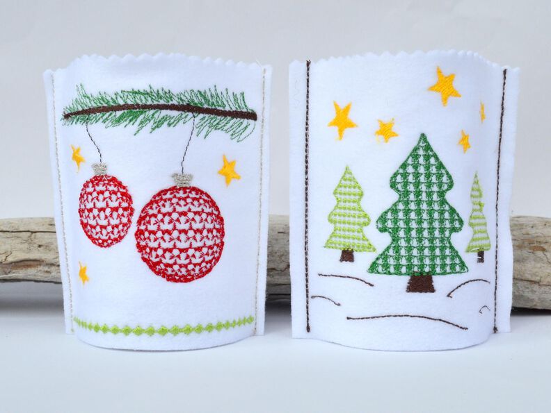 ITH Stickdatei LED Cover Weihnachten 4er SET 10x10cm Rahmen image number 3