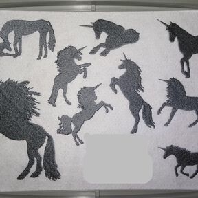 Einhorn Silhouetten Stickdatei
