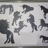 Einhorn Silhouetten Stickdatei thumbnail number 2