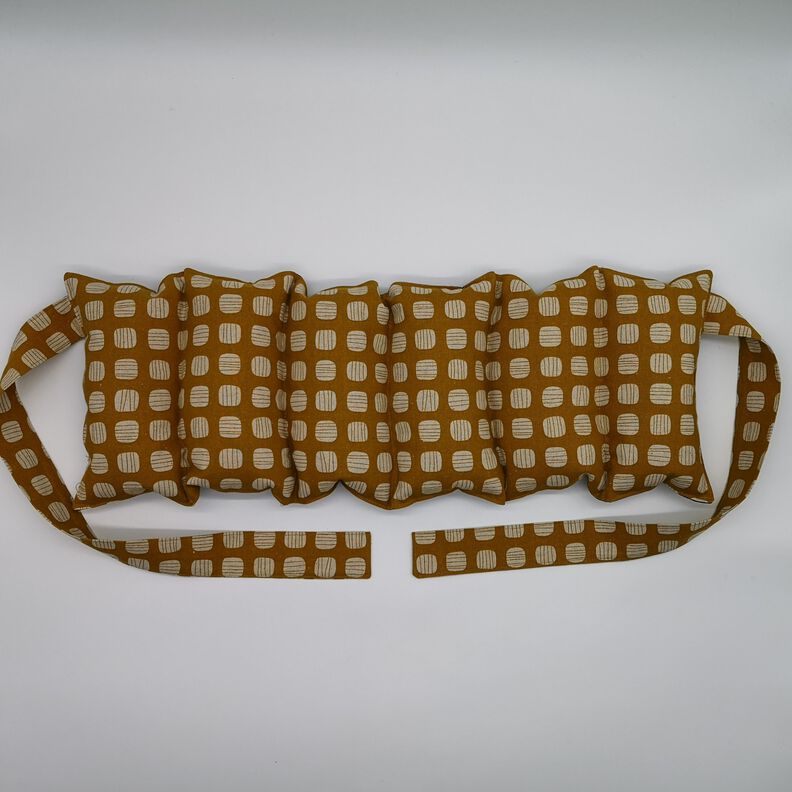 Dinkelspelzkissen, Körnerkissen, Wärmekissen mit Bindeband image number 2